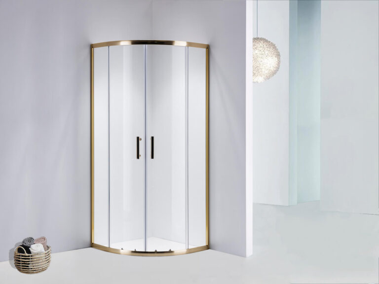 Quadrant Gold Sliding Shower Door