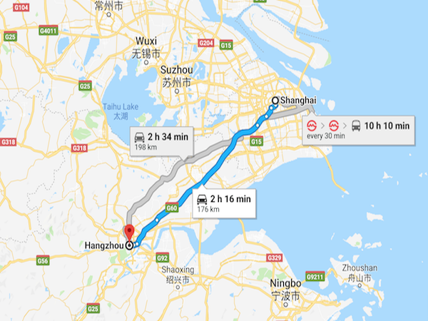 Shanghai to Hangzhou