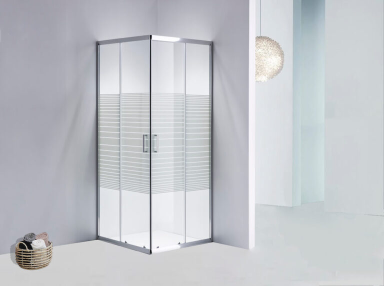 Stripe Corner Entry Shower Door 7104