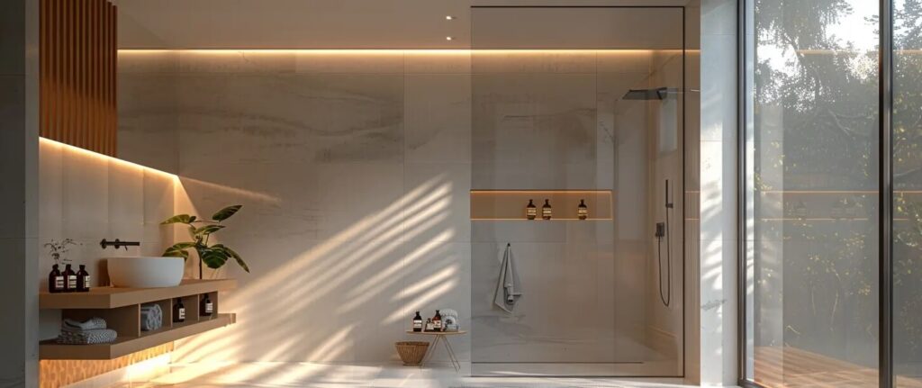 frameless shower enclosure without shower pan